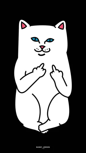 Ripndip Обои на телефон кот с мультяшным лицом