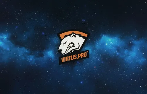 Virtus Pro Обои на телефон логотип со звездой на заднем плане
