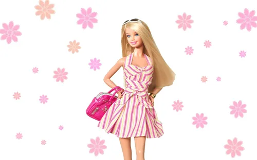 Барби Обои на телефон кукла в розовом платье