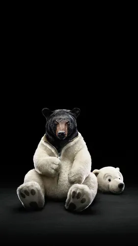 Вертикальные Hd Обои на телефон пара чучел медведей