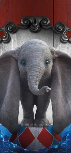 Дамбо Обои на телефон слон с голубыми глазами