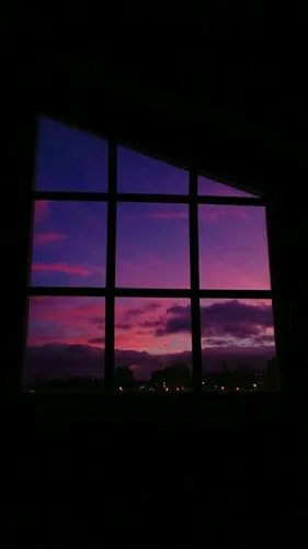 Душевные Обои на телефон окно с видом на город и закат