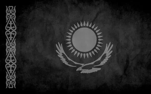 Казахстан Обои на телефон черно-белая фотография логотипа