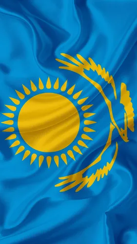 Казахстан Обои на телефон желтый круг с черным центром