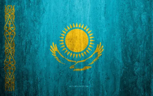Казахстан Обои на телефон сине-желтая стена