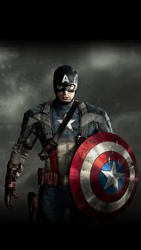 Капитан Америка Обои на телефон мужчина в одежде, держащий щит и щит