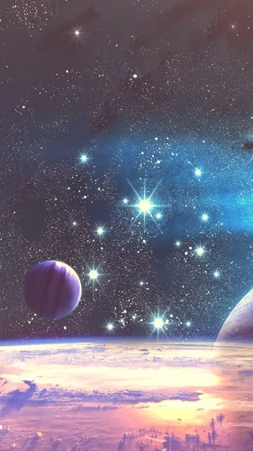 Космос Hd Обои на телефон звездное ночное небо с группой звезд