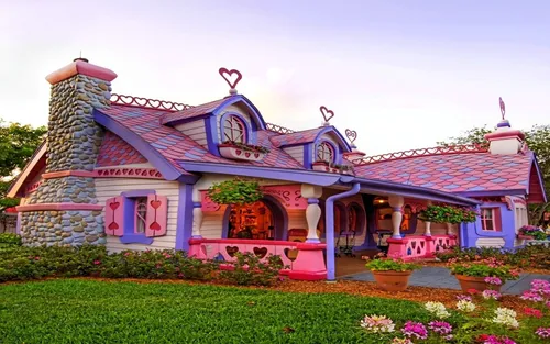 Красивые Дома Обои на телефон красочный дом с садом