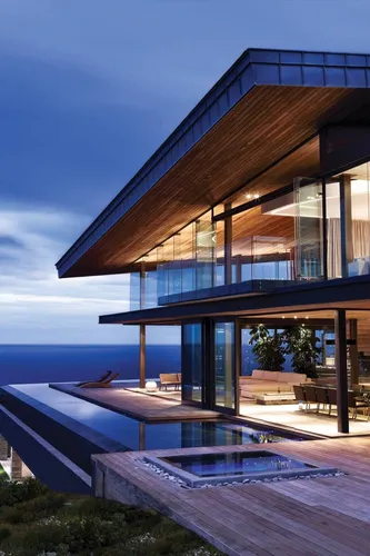Красивые Дома Обои на телефон дом с бассейном и террасой с видом на океан