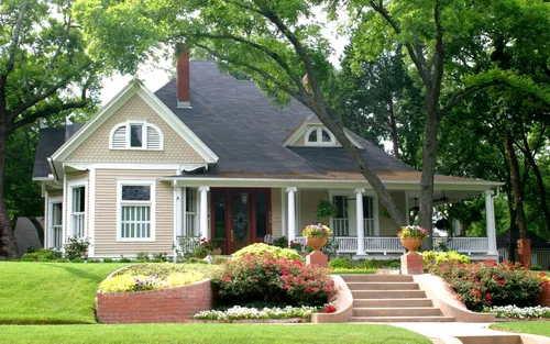 Красивые Дома Обои на телефон дом с большим передним двором