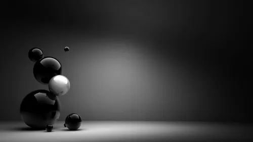 Креативный Необычные Обои на телефон группа черных и белых шаров