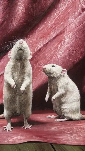 Крыса Обои на телефон два животного на деревянной поверхности
