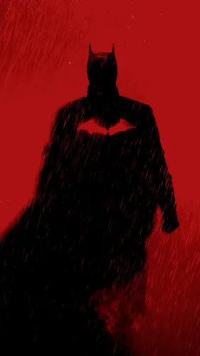 Логотип Бэтмена Обои на телефон черная кошка на красном фоне