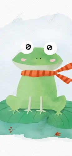 Лягушка Обои на телефон торт с зелено-белой глазурью и мультяшной лягушкой сверху
