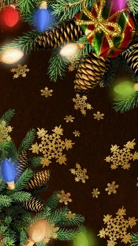 Новогодние Пинтерест Обои на телефон новогодняя елка, украшенная огнями