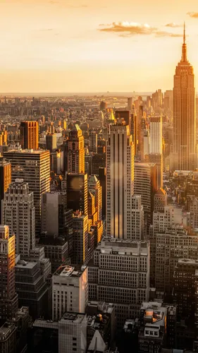 Новогодний Нью Йорк Обои на телефон город с высокими зданиями