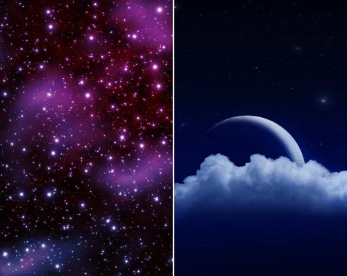 Ночное Небо Обои на телефон коллаж из облака