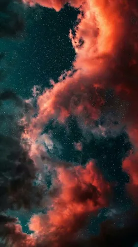 Ночное Небо Обои на телефон красочная туманность в космосе