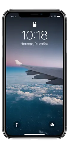 Обалденные Обои на телефон экран мобильного телефона с изображением самолета и облаков