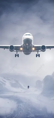 Авиация Обои на телефон самолет, пролетающий над снежными горами