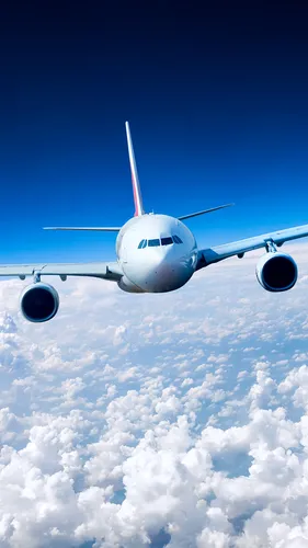 Авиация Обои на телефон самолет, летящий над облаками
