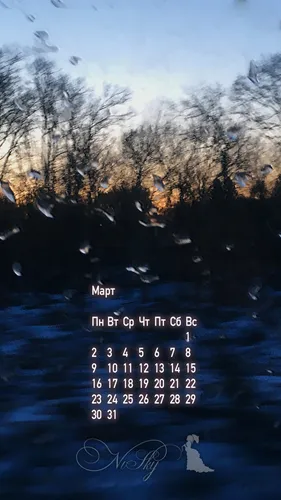 Календарь 2020 Обои на телефон скриншот компьютера