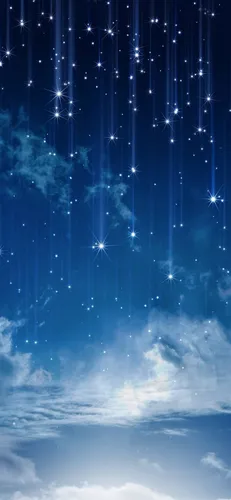 Honor 8X Обои на телефон голубое небо со звездами