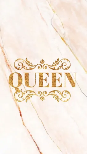 Queen Обои на телефон золотисто-белый знак