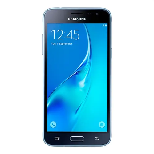 Samsung Galaxy J3 2016 Обои на телефон черный смартфон с синим экраном