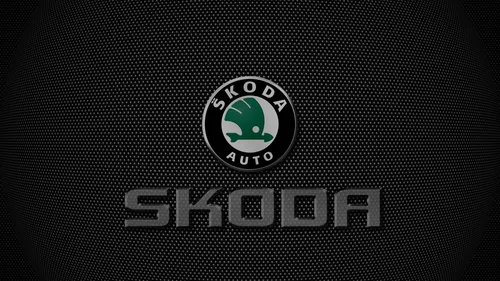 Skoda Обои на телефон логотип на черном фоне