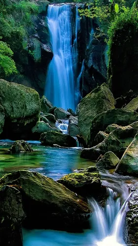 Водопад Горы Обои на телефон водопад над скалами