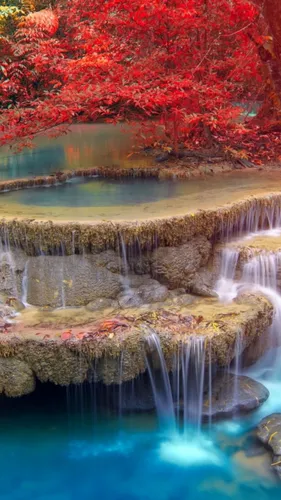 Водопад Горы Обои на телефон фото на Samsung