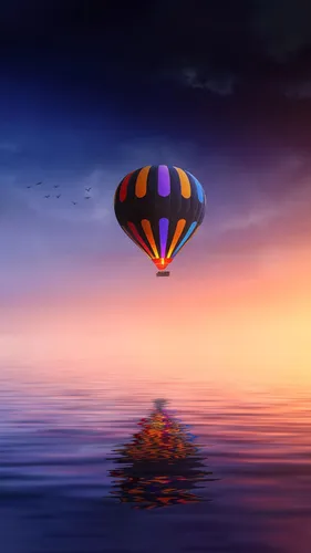 Воздушные Шарики Обои на телефон воздушный шар в небе