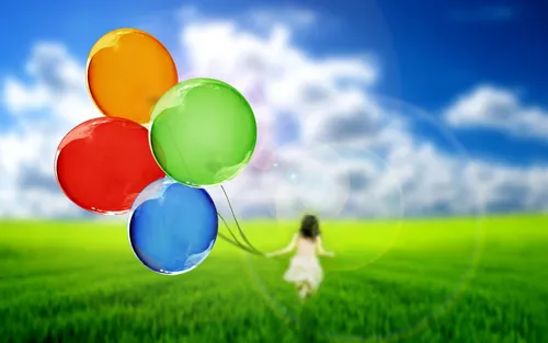 Воздушные Шарики Обои на телефон девушка держит воздушные шары