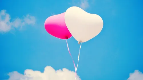 Воздушные Шарики Обои на телефон пара розовых шаров в небе