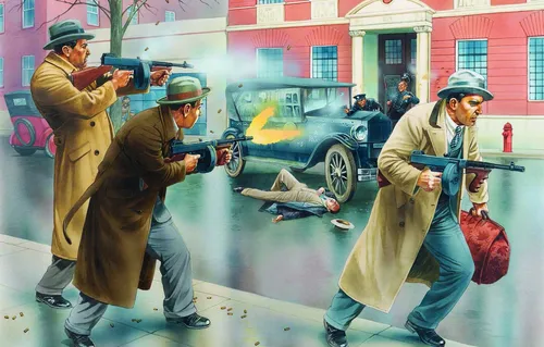 Гангстер Обои на телефон группа мужчин в одежде с оружием