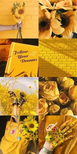 Желтые Цветы Обои на телефон коллаж из цветов