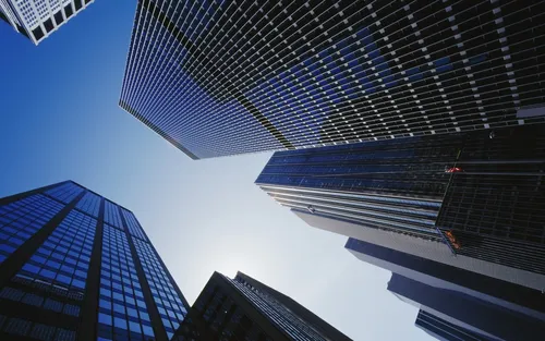 Здания Обои на телефон низкий угол обзора высотных зданий