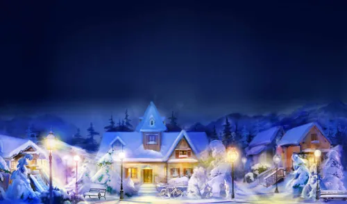 Зимний Пейзаж Обои на телефон ряд домов, покрытых снегом