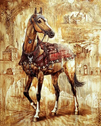 Картины Известных Художников Обои на телефон лошадь с седлом