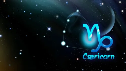 Козерог Обои на телефон синий логотип со звездами