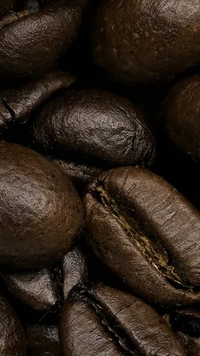 Кофейные Зерна Обои на телефон груда коричневых и черных камней