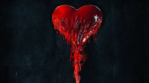 Кровь Обои на телефон красное сердце на черном фоне