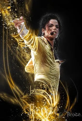 Майкл Джексон Обои на телефон человек с микрофоном и золотой цепочкой с огнем, исходящим изо рта