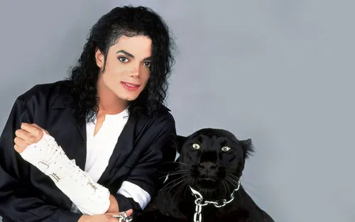 Майкл Джексон Обои на телефон человек с черной собакой