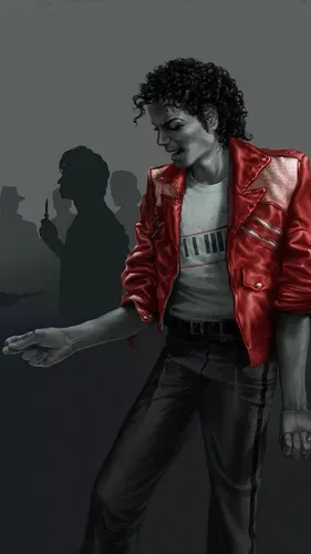 Майкл Джексон Обои на телефон человек в красной куртке