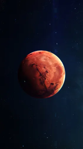 Марс Обои на телефон красная планета в космосе