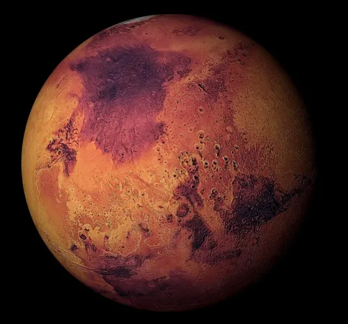 Марс Обои на телефон красно-оранжевая планета