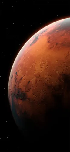Марс Обои на телефон планета с черным фоном
