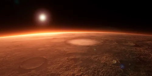 Марс Обои на телефон планета с кольцом света посередине